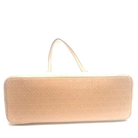 Michael Kors Jet Set Oyster Sm Carryall Tote W/ Allover Embossed 'MK' Signature - Picture 9 of 16